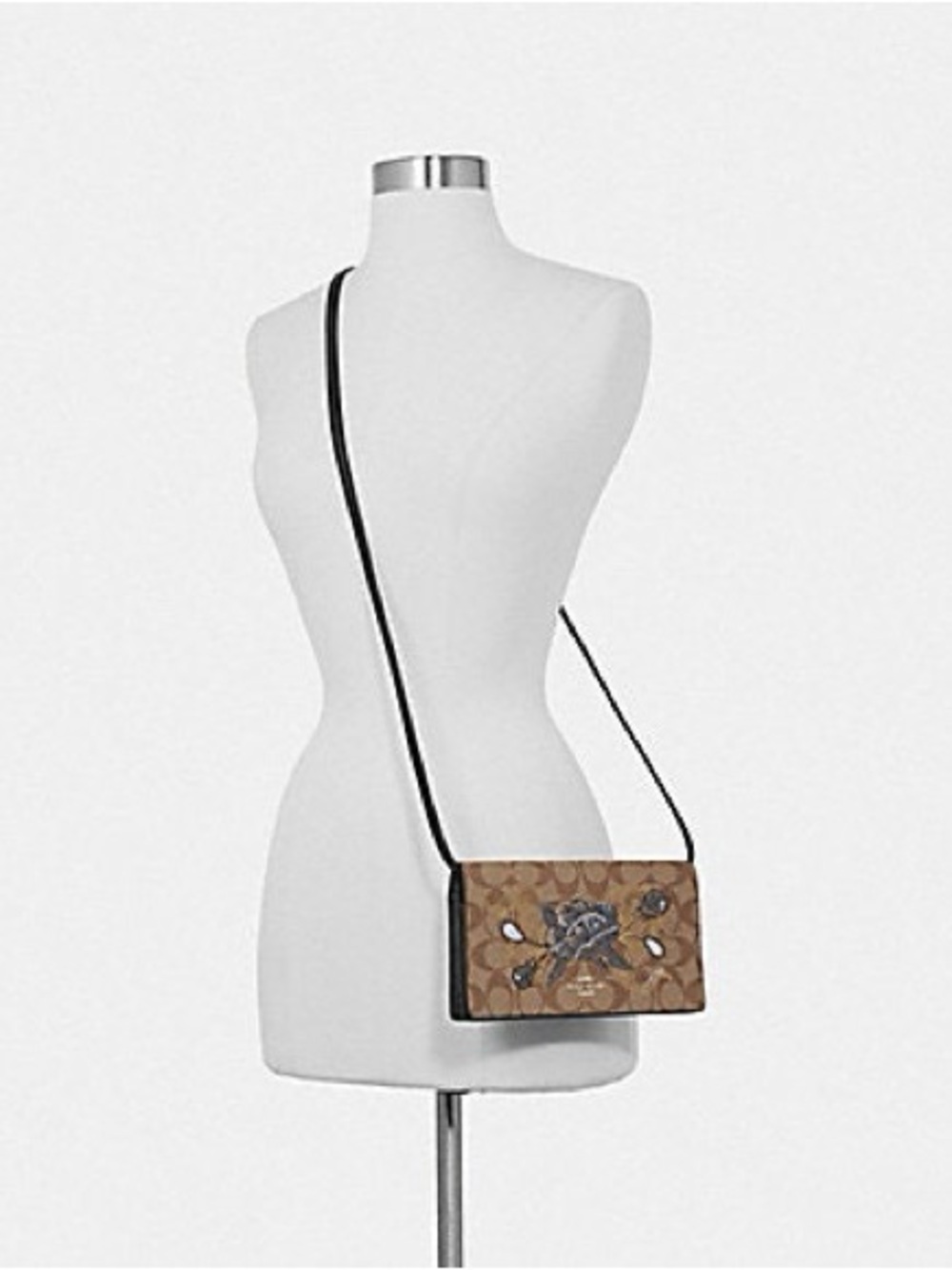 New! Coach Hayden Foldover Crossbody Clutch | Chelsea Champlain Tattoo Floral - Picture 9 of 9
